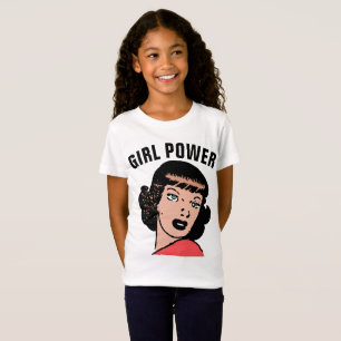 GIRL POWER Girls Retro T-shirts