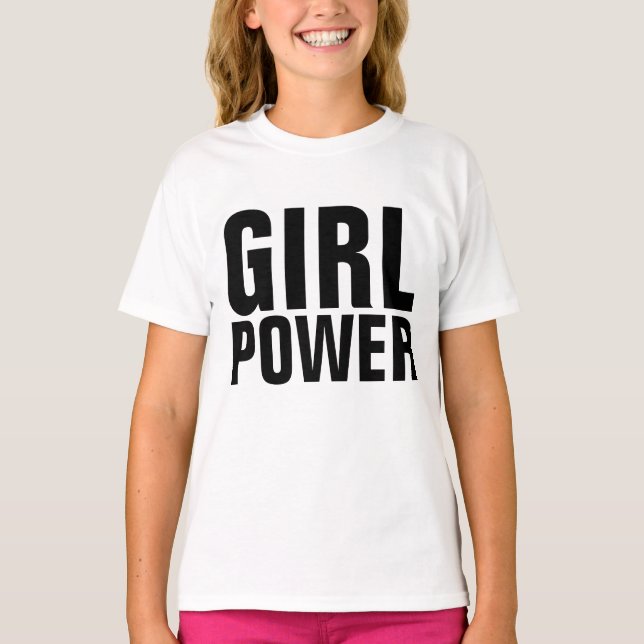 GIRL POWER Kids Garotas T-shirts (Frente)