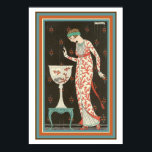 "Girl With Goldfish" Art Deco Poster 13 x 19<br><div class="desc">"Girl with Goldfish" Art Deco Poster por George Barbier 13 x 19</div>