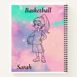 Girls Basquete Com Garota De Fundo De Aquarela