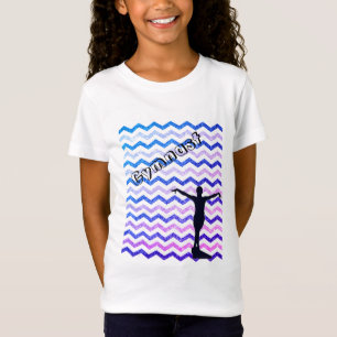 Girls Chevron Gymnast Gymnast T-Shirt