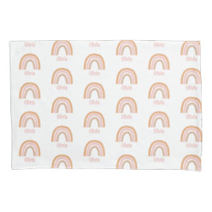 Girls Cute Pink Boho Watercolor Nome Arco-Íris