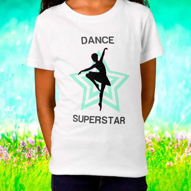 Girls Dance Superstar Ballerina T-Shirt (Criador carregado)