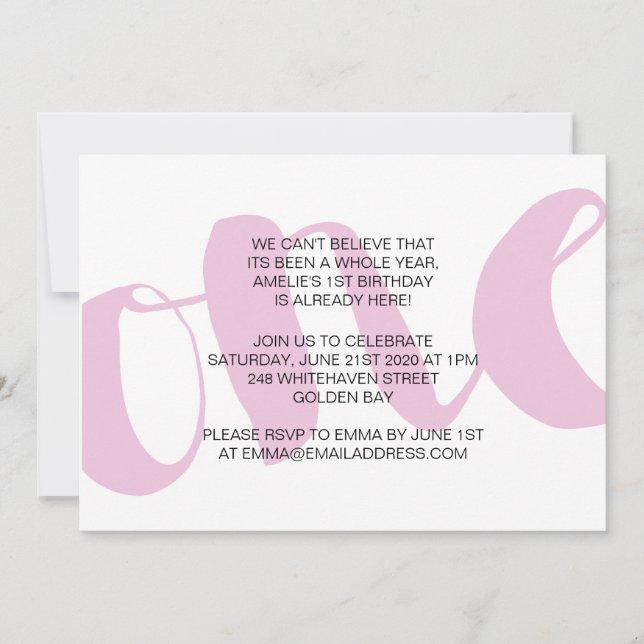 Girls First Convite de aniversário (Frente)