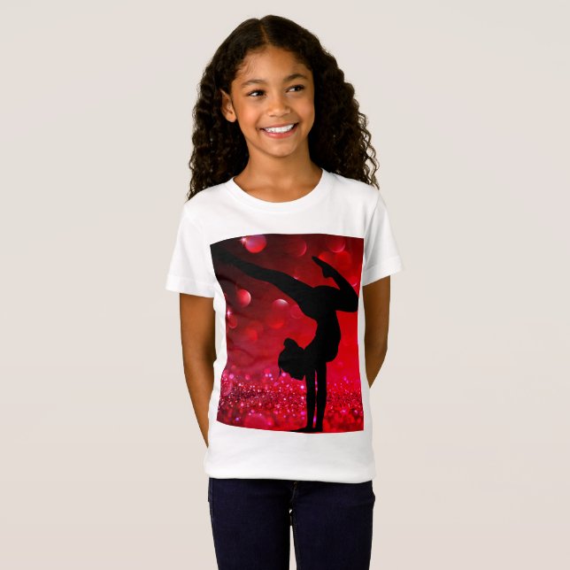 Girls Gymnast T-Shirt (Frente Completa)