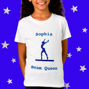 Girls Gymnastics Beam Queen T-Shirt