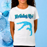 Girls Gymnastics "Birthday Girl" T-Shirt<br><div class="desc">Raparigas Gymnastics Birthday Girl T-Shirt - diz "Birthday Girl" em letra decorativa de rico,  tem uma ginasta brilhante a fazer uma habilidade de dar um passo na primavera!</div>