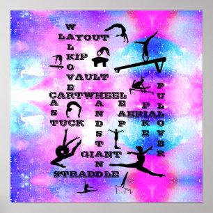 Girls Gymnastics competências em Poster