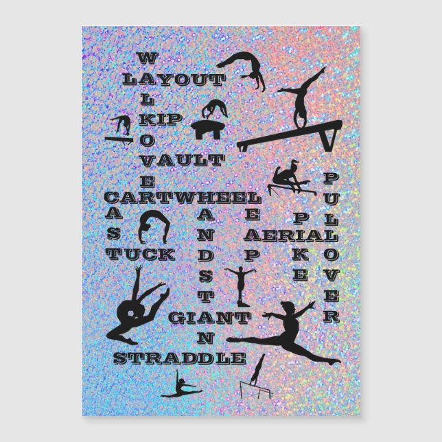 Girls Gymnastics Habilita Crossword Shiny Silver (Frente)