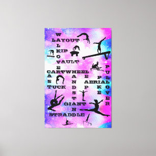 Girls Gymnastics Habilita Grande Canvas Art 40" x 