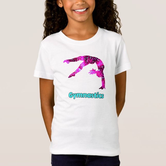 Girls Gymnastics Handspring T-Shirt (Frente)