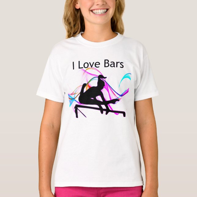 Girls Gymnastics I Love Bares Gymnast T-Shirt (Frente)