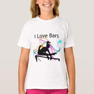 Girls Gymnastics I Love Bares Gymnast T-Shirt