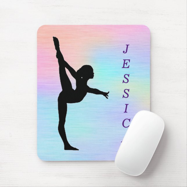 Girls Gymnastics Pastel Mousepad (Com mouse)