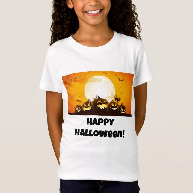 Girl's Happy Hallowen t-shirt (Frente)