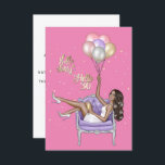 Girly aniversário de 30 anos Convite de festas<br><div class="desc">Trendy alô,  trinta convites de aniversário com uma influência afro-americana personalizável para o seu evento específico.</div>