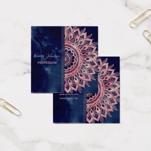 Girly Blue Pink Mandala Floral  (Escritótio)