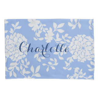 Girly, Feminine White e Blue Floral