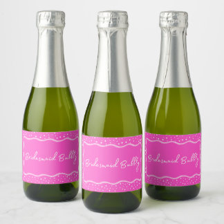 Girly Hot Pink Bridesmaid Bubbles Mini