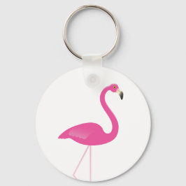 Girly Pink Flamingo Chaveiro