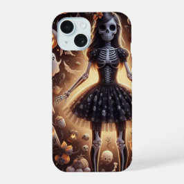 Girly Skeleton em Tutu com fantasmas, crânios, mor
