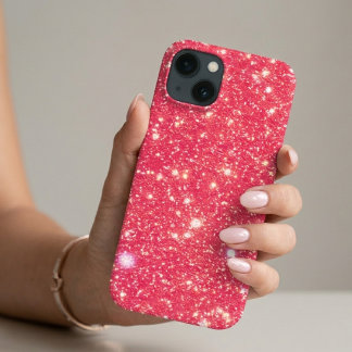 Girly Sparkly Brilho Falso Glitter Rosa Quente Gla