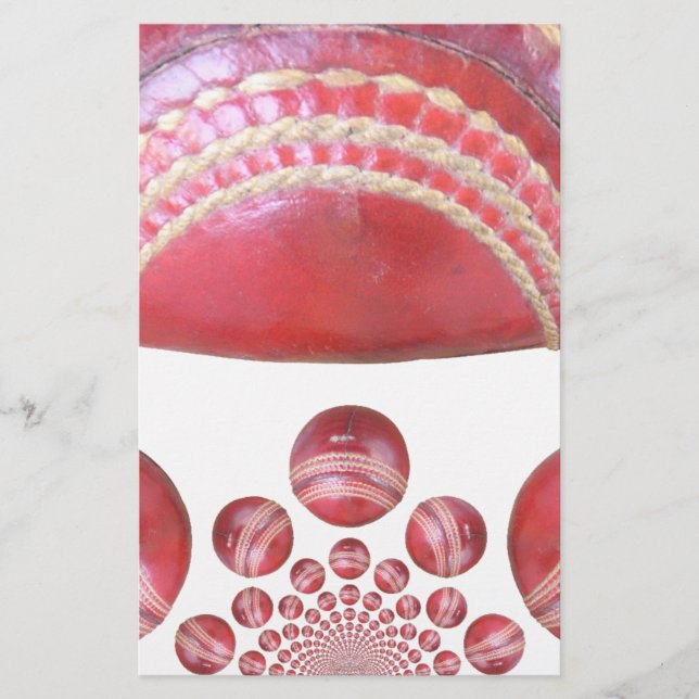 Giro de Crimson - Uma Bola Bela de Críquete Vermel (Frente)