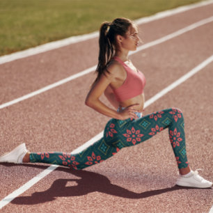 Giro floral giro Yoga Mulheres Trabalhando Legging