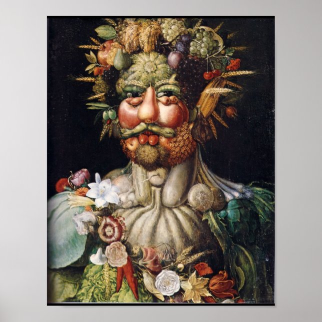 Giuseppe Arcimboldo Vertumnus Vegetable Man Poster (Frente)