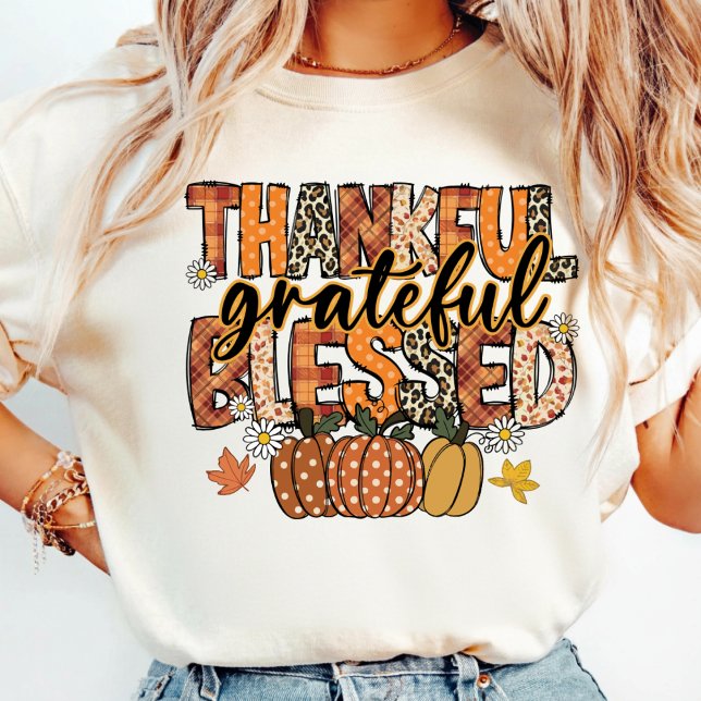 Give Thanks T-Shirt | Floral Fall Coquette Shirt (Criador carregado)