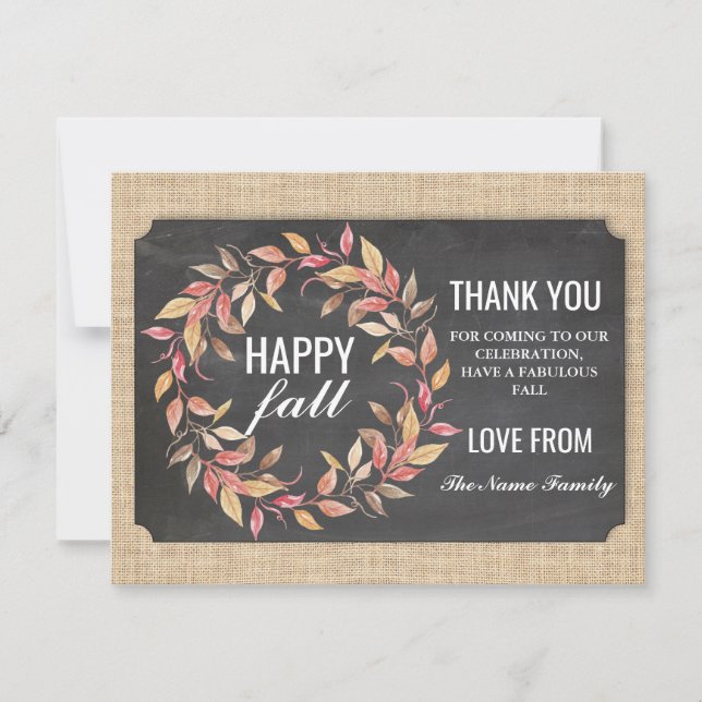 Giz feliz dos cartões de agradecimentos do (Frente)