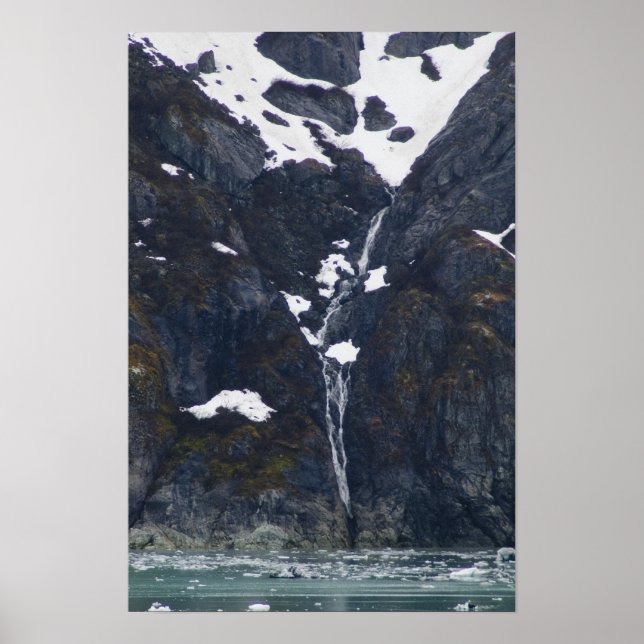 Glaciar Bay Waterfall Poster 2 (Frente)