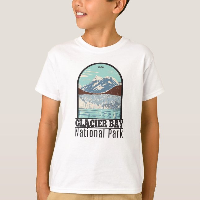 Glacier Bay National Park Alaska Vintage T-Shirt (Frente)