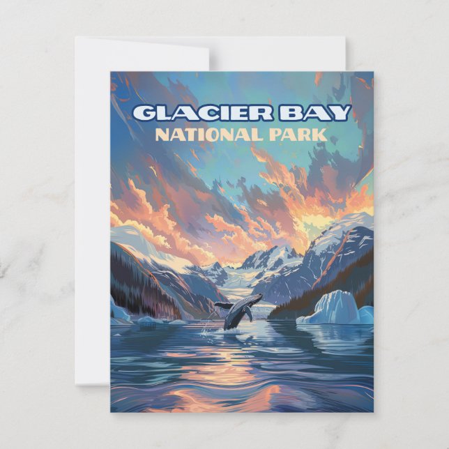 Glacier Bay National Park Alaska Whale Card (Frente)