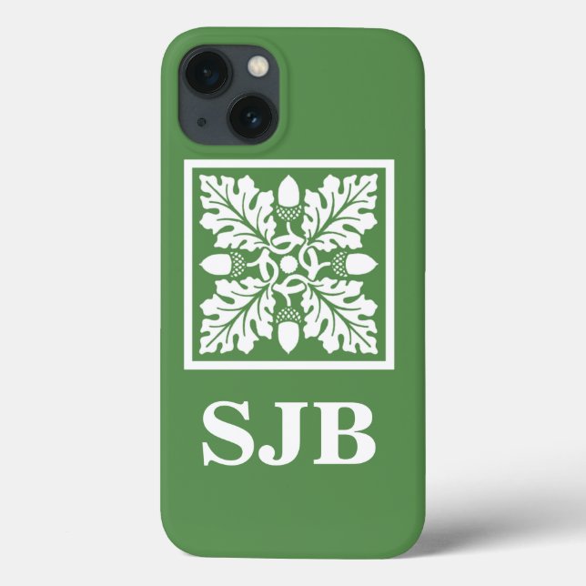 Glade Green Acorn e Leaf Azulejo (Verso)