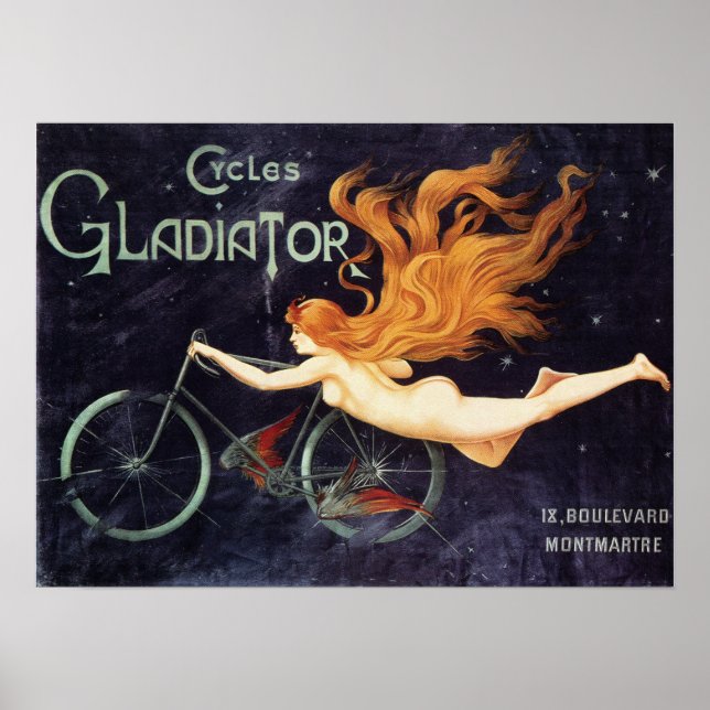 GLADIATOR Cycle Vintage French Poster Art Nouveau (Frente)
