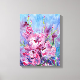 "Gladioli Rosa" - Impressão de tela estendida