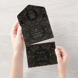 Glam Art Deco Excelente Gatsby 20s Casamento