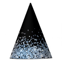 Glam brilhando, rosa e chapéu de festa azul