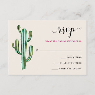 Glam Cactus Resposta de Casamento de Stripes do