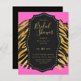 Glam do Orçamento Chá de panela Rosa Dourado Convi