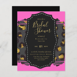 Glam do Orçamento Chá de panela Rosa Dourado Convi