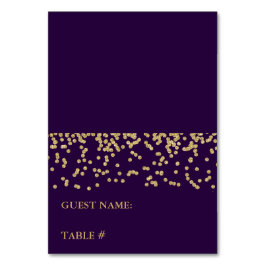 Glam Faux Dourado Confetti no Cartão de Escolta Ro