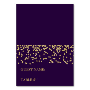 Glam Faux Dourado Confetti no Cartão de Escolta Ro