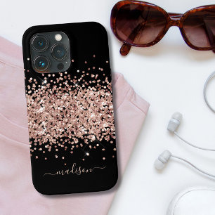 Glam Glitter Rosa cor-de-rosa Dourada Monograma Sw