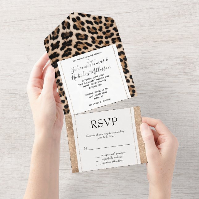Glam Glitz Champagne Leopard (Aba destacável)
