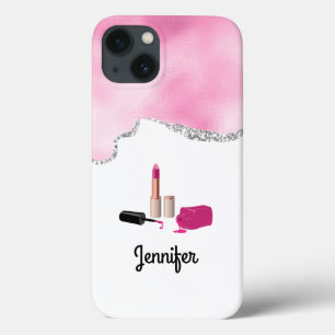 Glam-Lábio Rosa E Bela Polonesa Nail Pensada