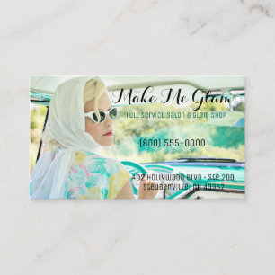Glam Retro Hair Salon/Stylist Cartão de visita