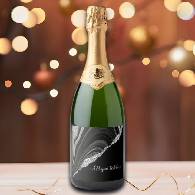 Glam Silver Glitor Preto Festivo (Criador carregado)