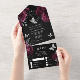 Glama elegante rosa prateado preto-branco